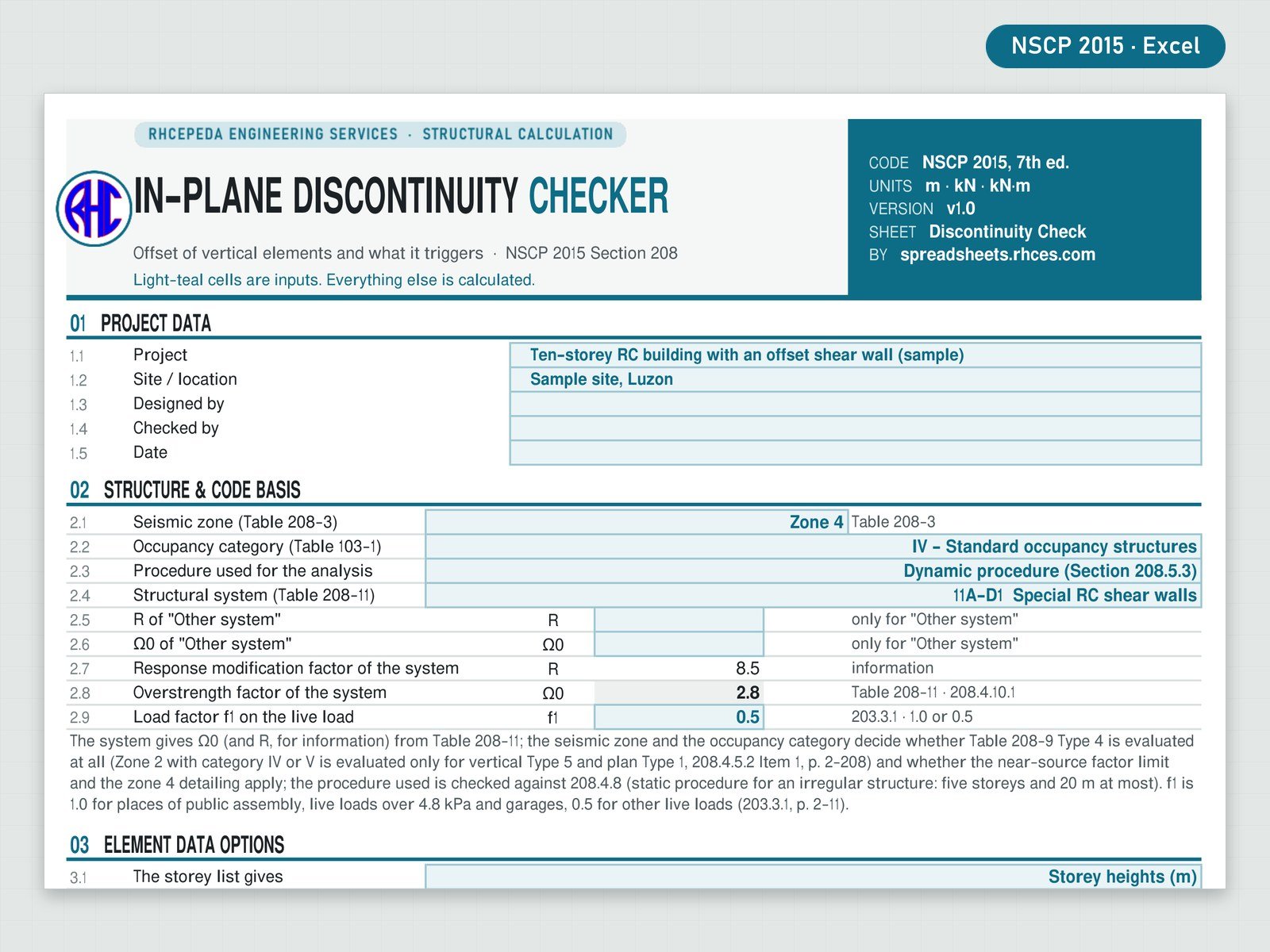 Preview of In-Plane Discontinuity Checker (NSCP 2015)