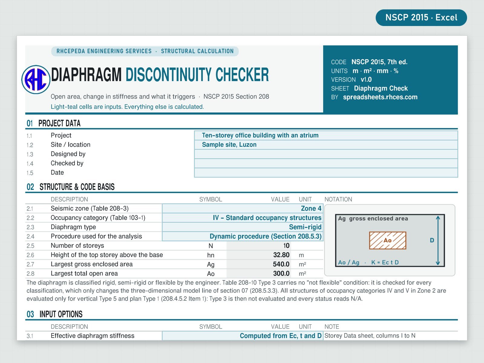 Preview of Diaphragm Discontinuity Checker (NSCP 2015)