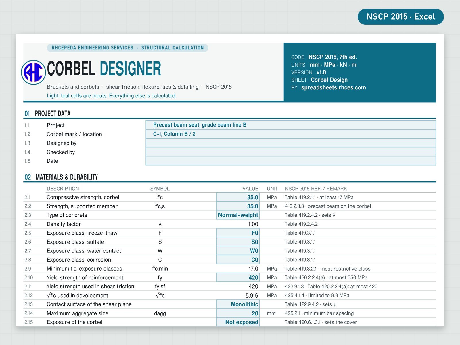 Preview of Corbel Designer (NSCP 2015)